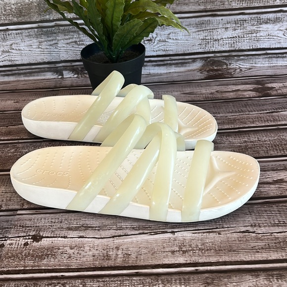 CROCS Women's Sandals in Cream and White Size women’s 7 - Picture 4 of 6